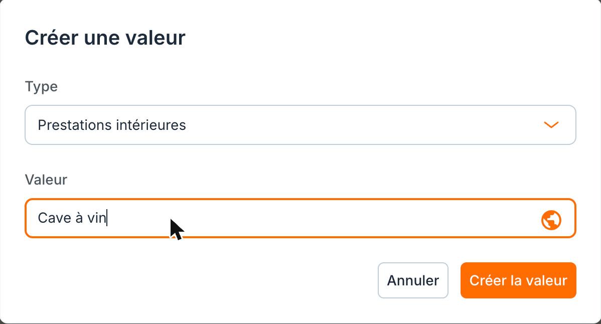 La fenêtre « Créer une valeur » : une prestation intérieure en exemple.