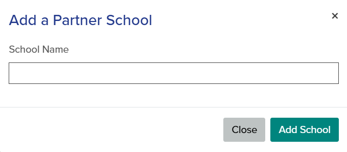 Add a Partner School pop-up. 