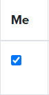 The Me checkbox.