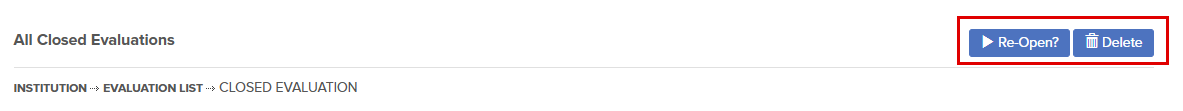 A callout highlights the location of the reopen and delete buttons.
