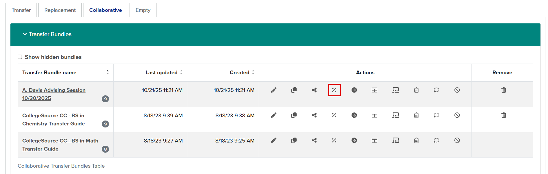 Callout illustrates location of view Matches button within a Collaborative Transfer Bundle.