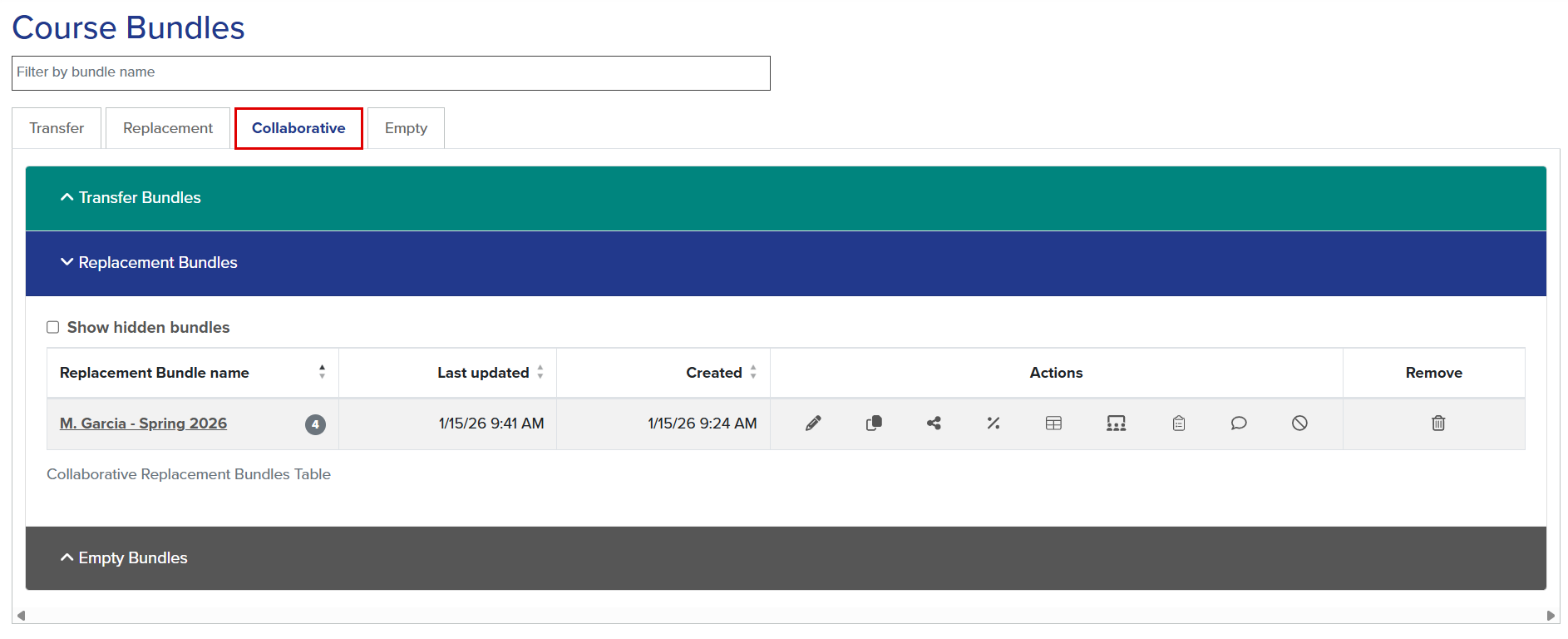 Image of Collaborative Replacement Bundles.