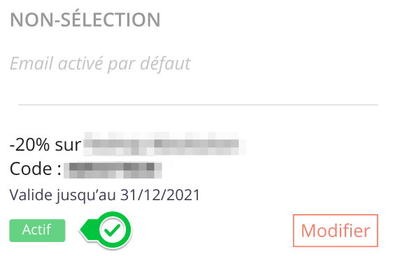 Dashboard - non sélection