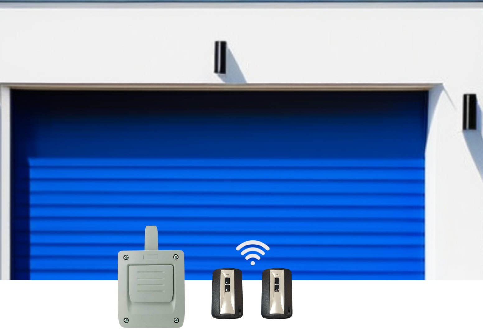 porte de garage enroulable avec kit télécommande Roll DMR