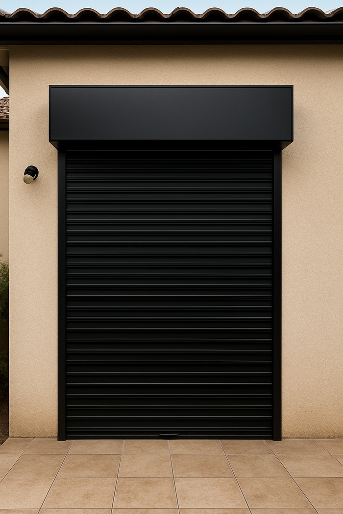 rideau métallique pour porte d'entrée