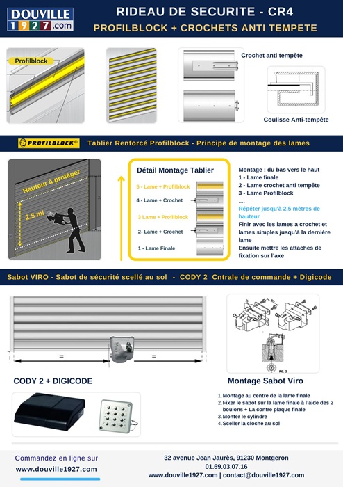 rideau de sécurité CR4 - rideau métallique pour pharmacie