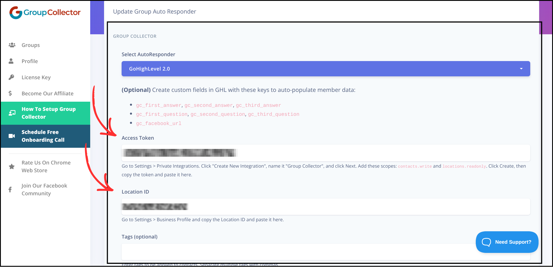 Go High Level integration screenshot