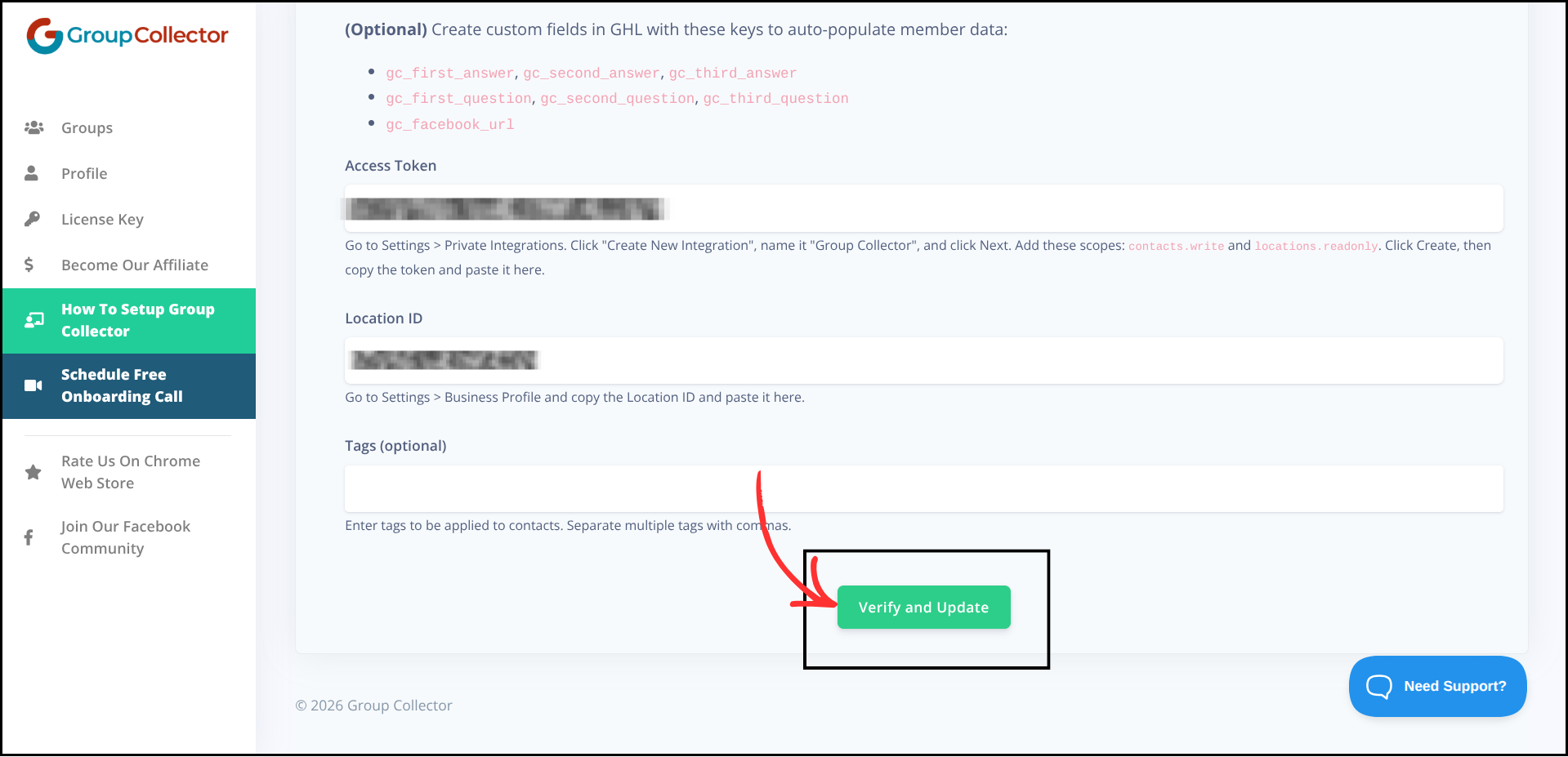 Go High Level integration screenshot