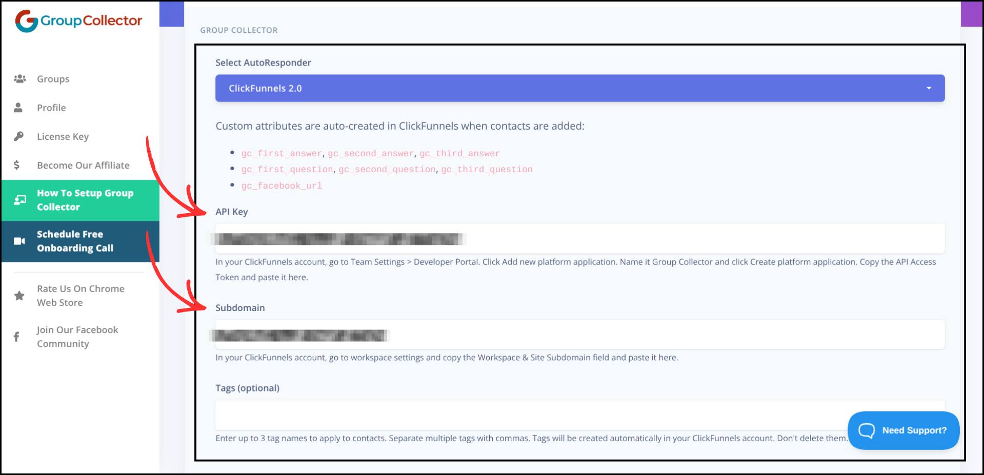 ClickFunnels 2.0 integration step screenshot