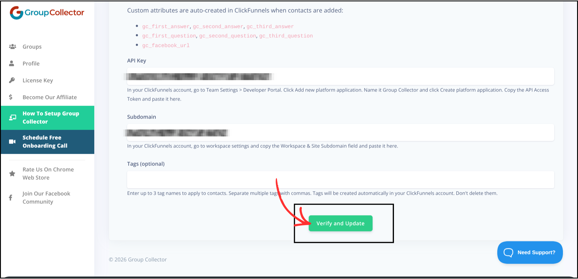 ClickFunnels 2.0 integration step screenshot