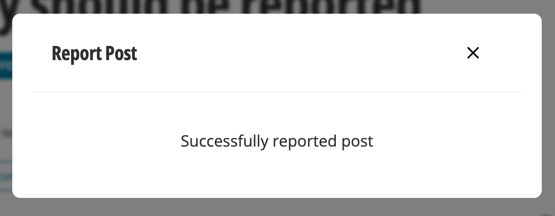 Daily Kos, report post confirmation window