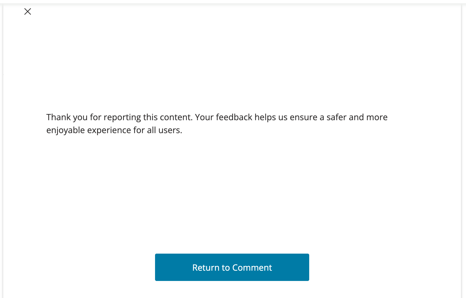 Daily Kos, report comment confirmation window