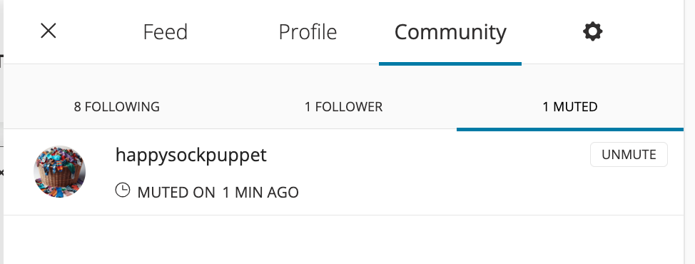 Daily Kos, Notification Tray, Unmute user button