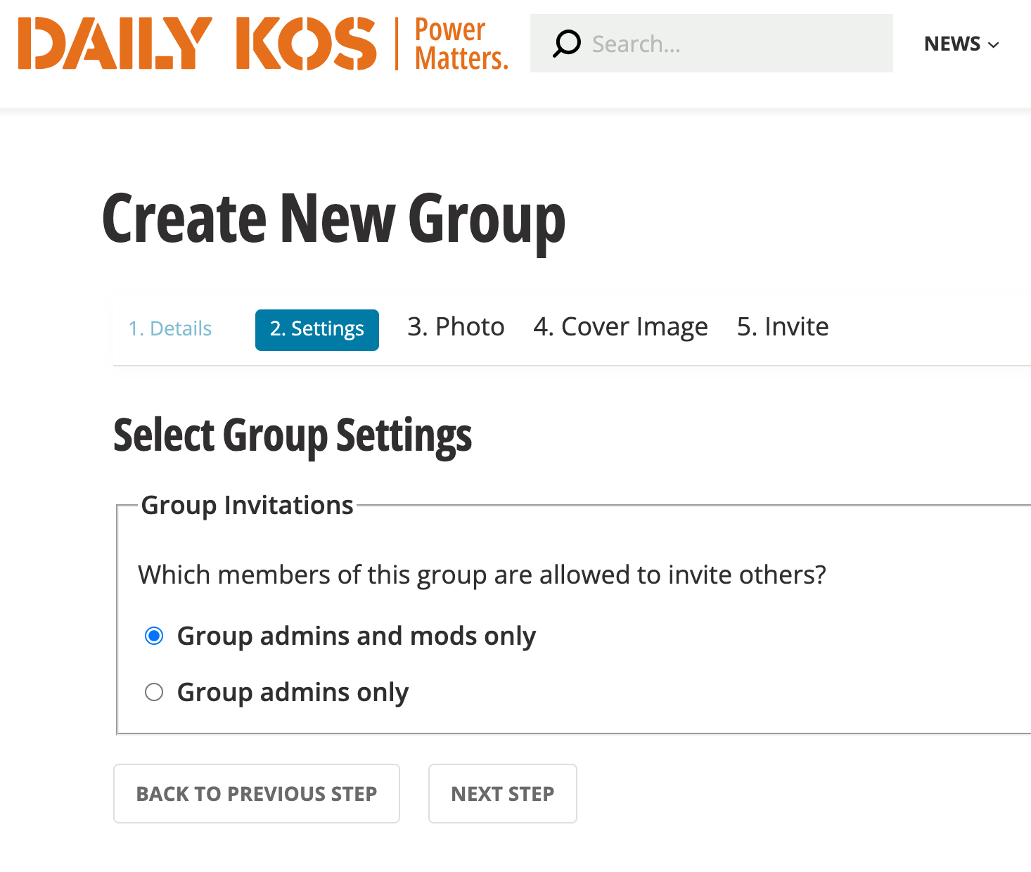 Community Groups: Create a New Group - Daily Kos Help Desk
