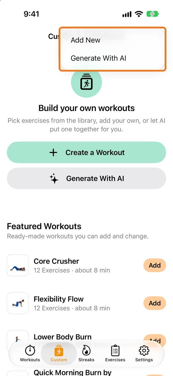 Add New and Generate With AI