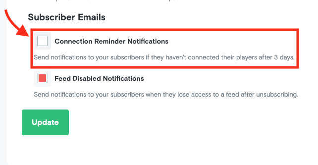 subscriber email options