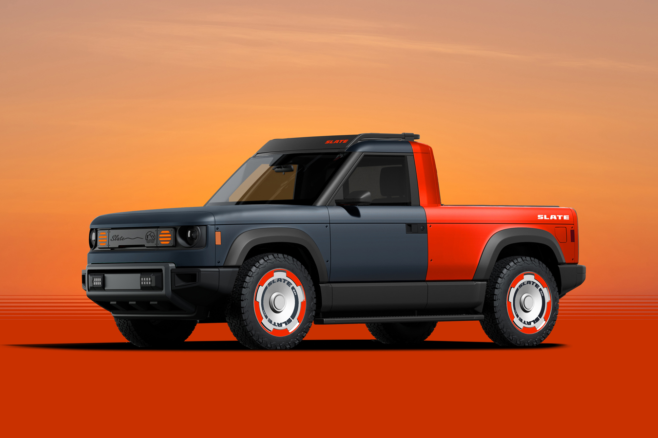 Slate Truck - Blue and Red