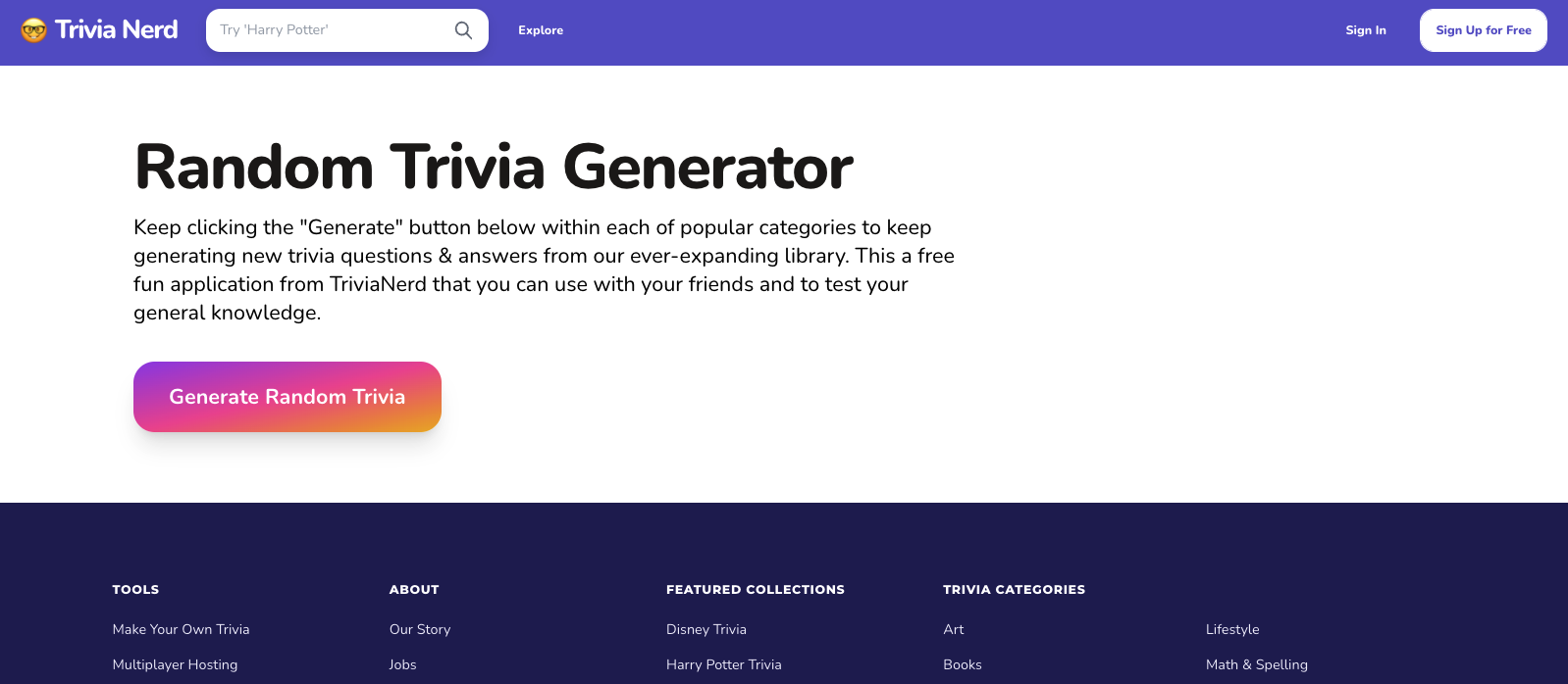 How To Use The Random Trivia Generator Trivianerd Knowledge Base How To Use The Random Trivia Generator Trivianerd Knowledge Base