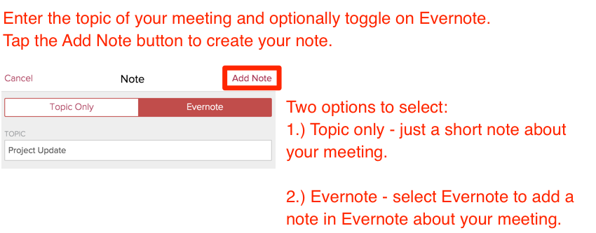 how to make a phone log in evernote