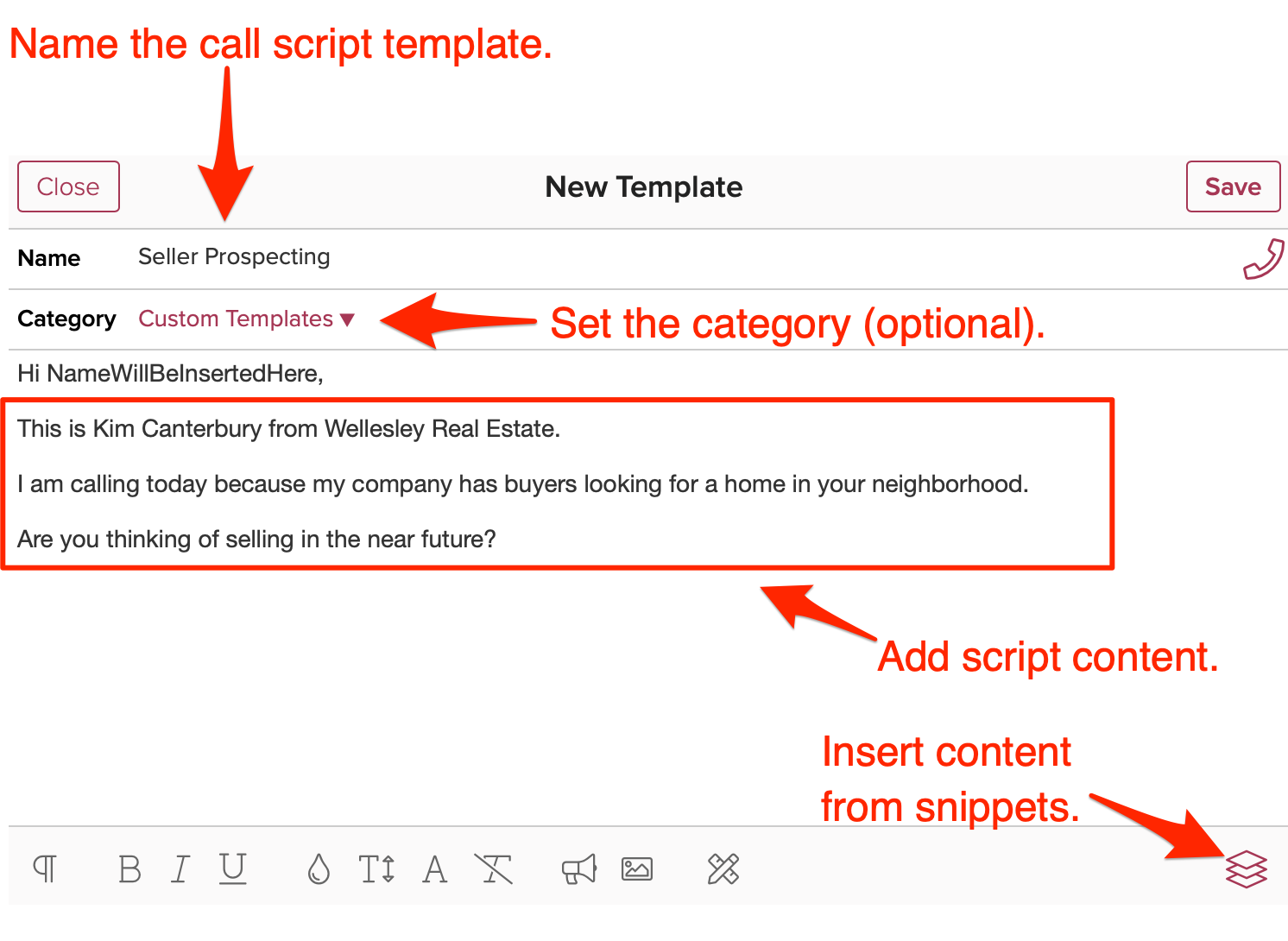 How do I create a call script template? - Cloze Help Center