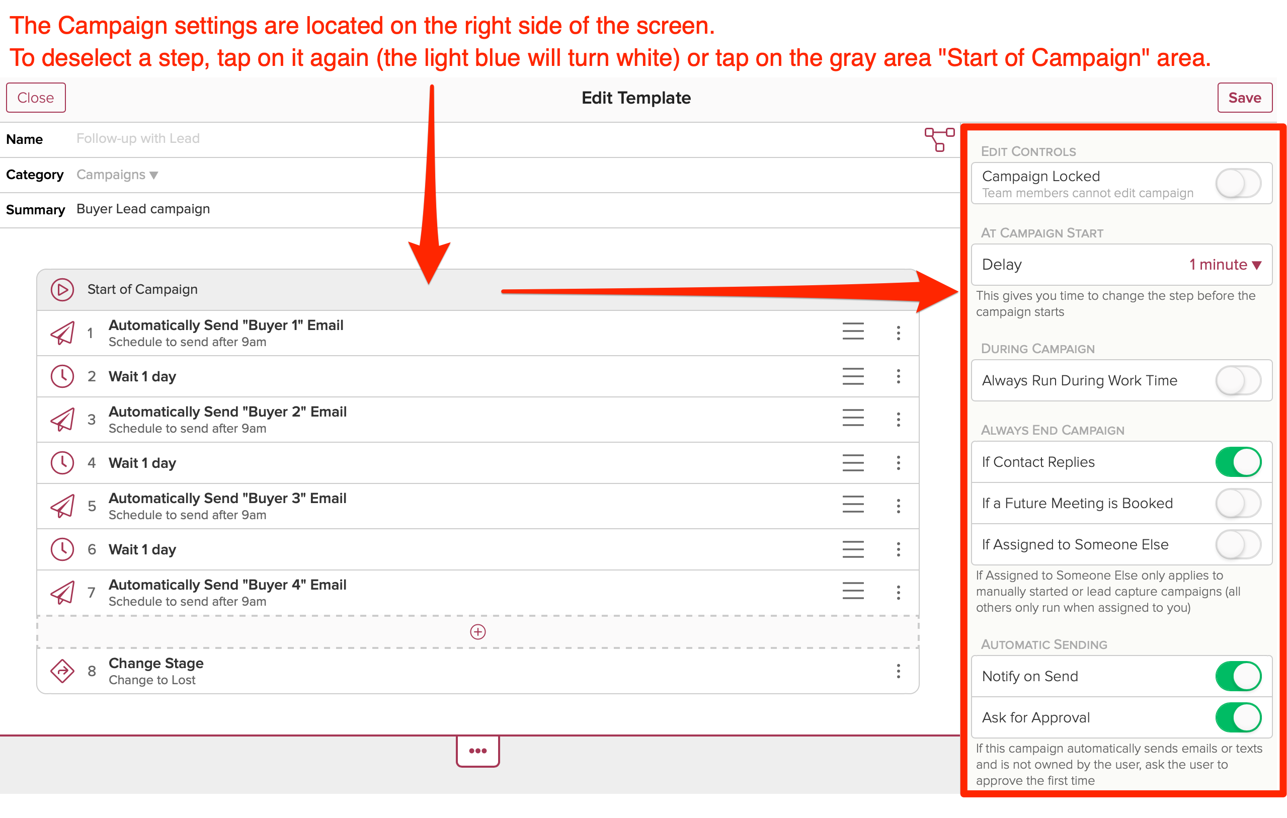 How do I edit Campaign settings? Cloze Help Center