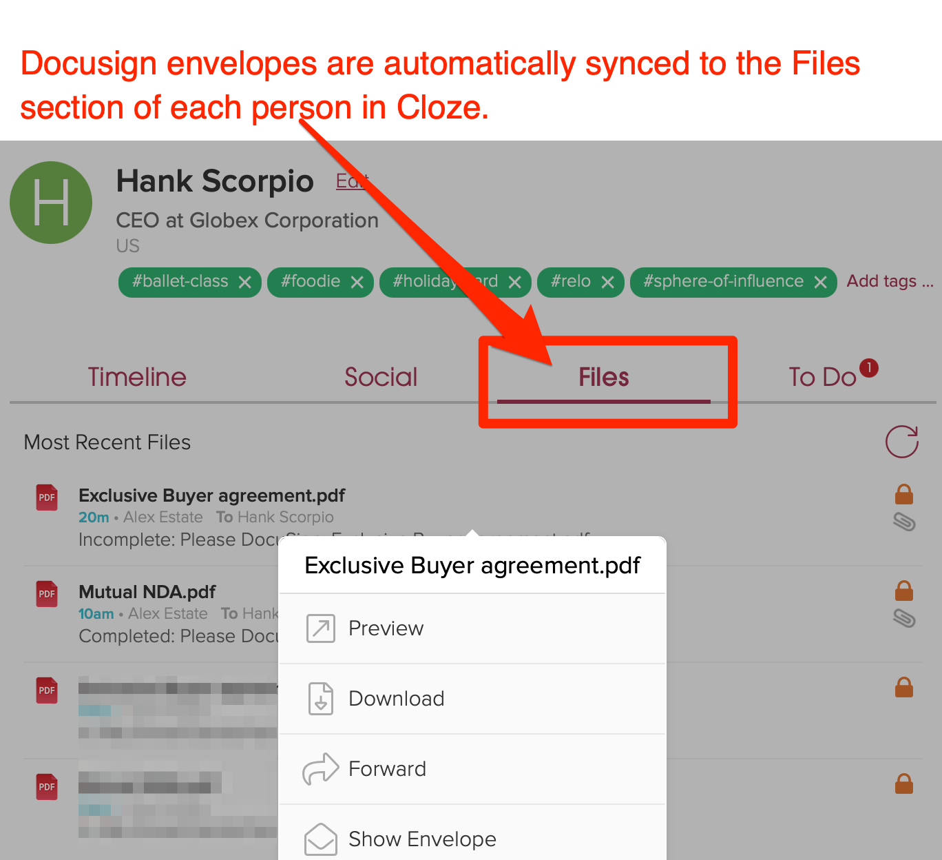 DocuSign files. 