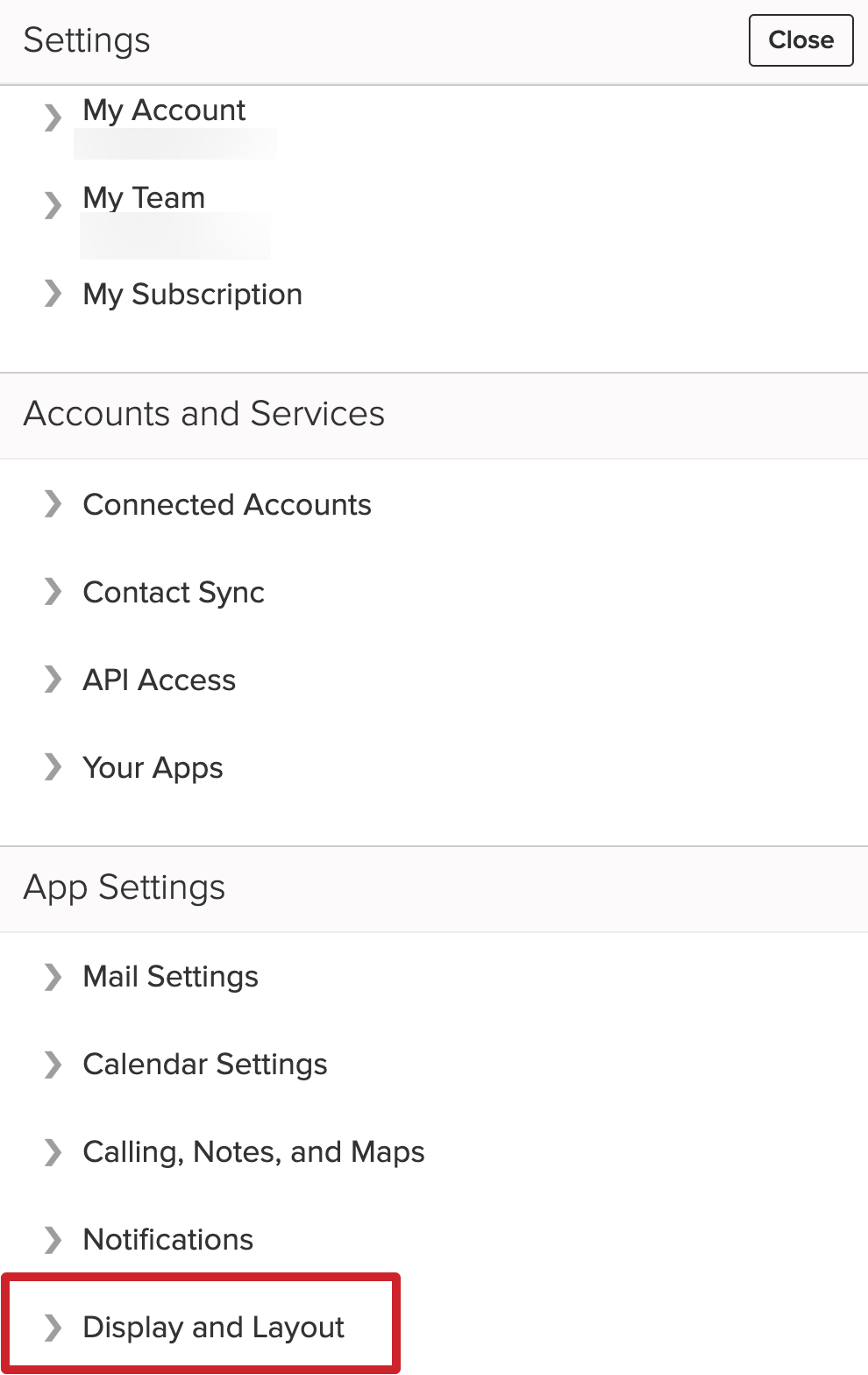 Cloze Settings > expand Display and Layout.