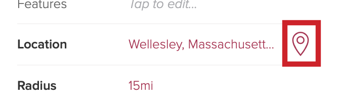 Location and radius custom fields located under the buyer profile. 