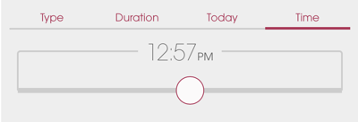 Time category - slide the toggle back and forth