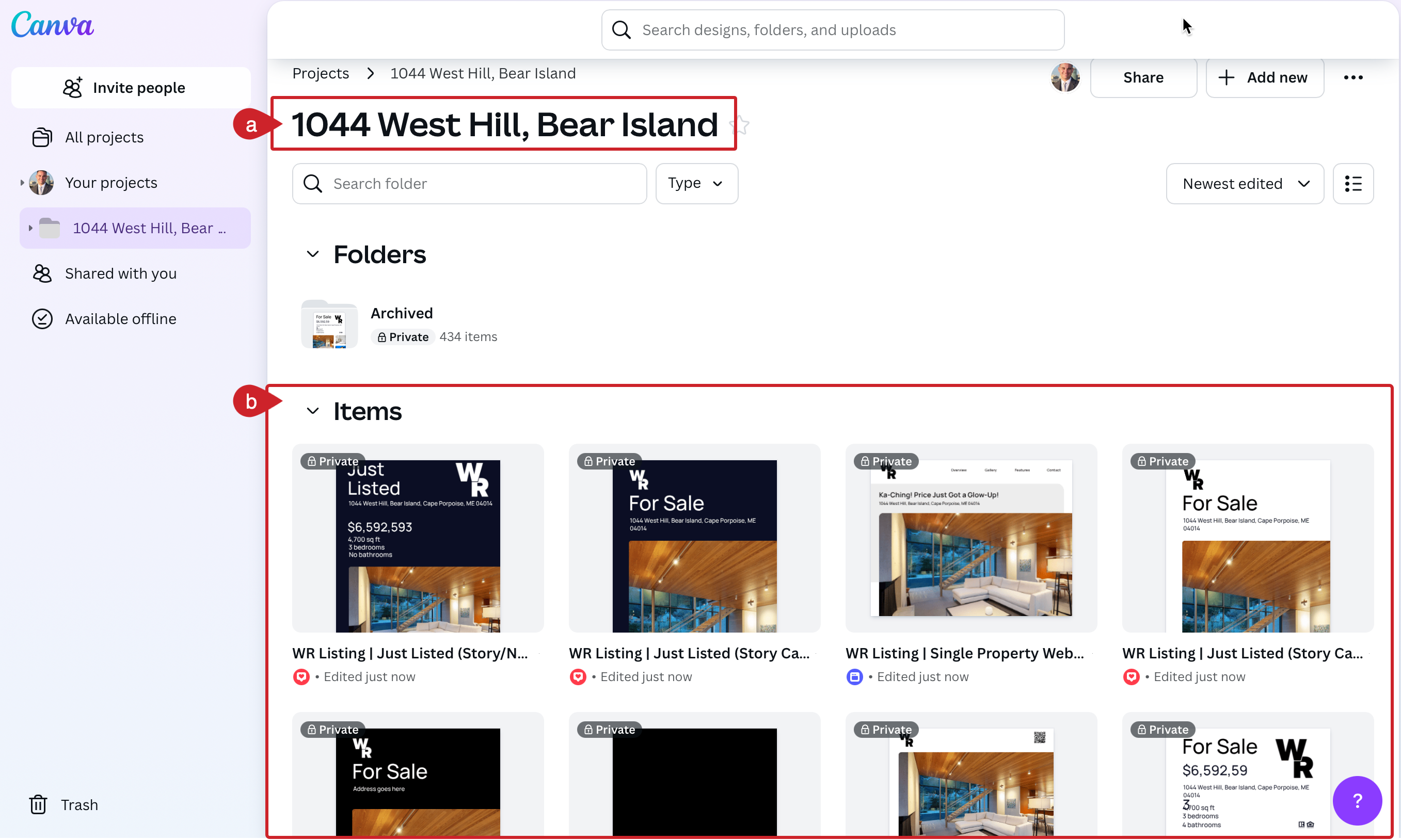 Tap on any Canva template to view, edit, print, or post. 