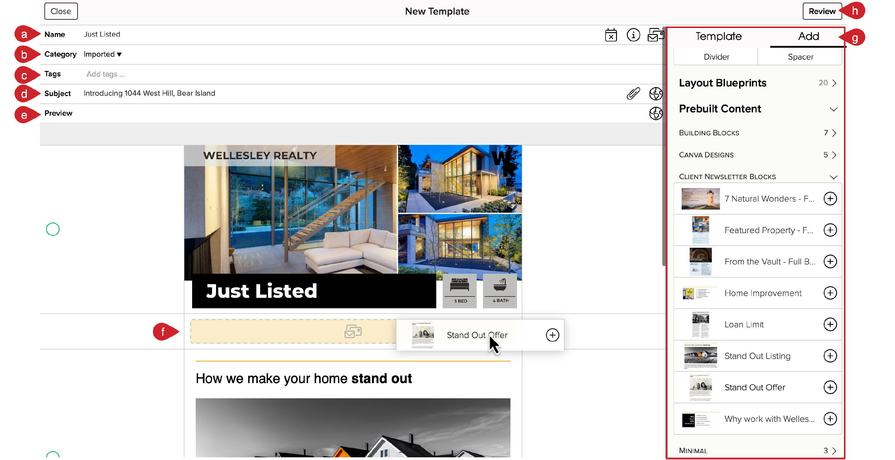 Finish the Cloze marketing email design.