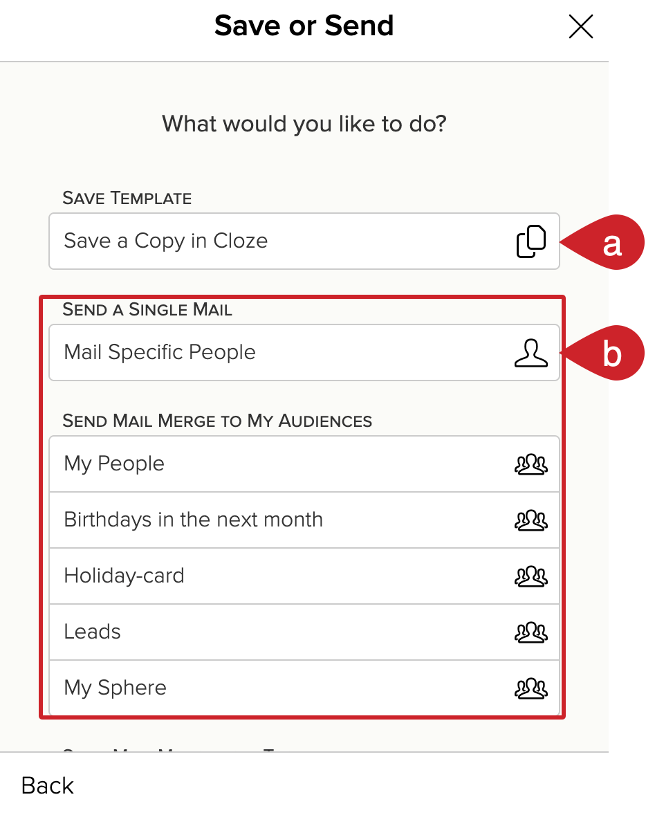 Save a copy of the Canva email as a template in Cloze or send it with Cloze.