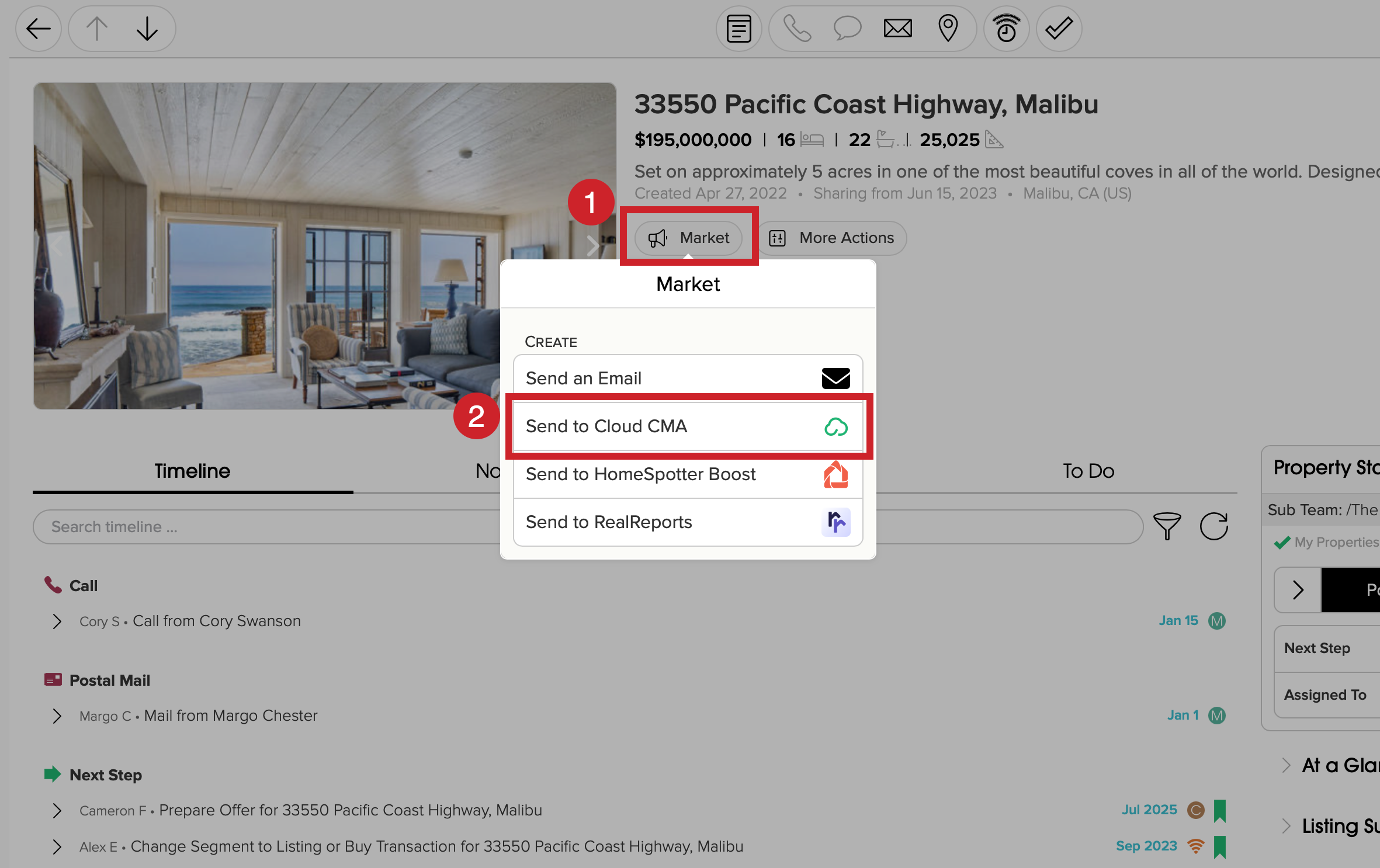 Tap Market > Send to Cloud CMA