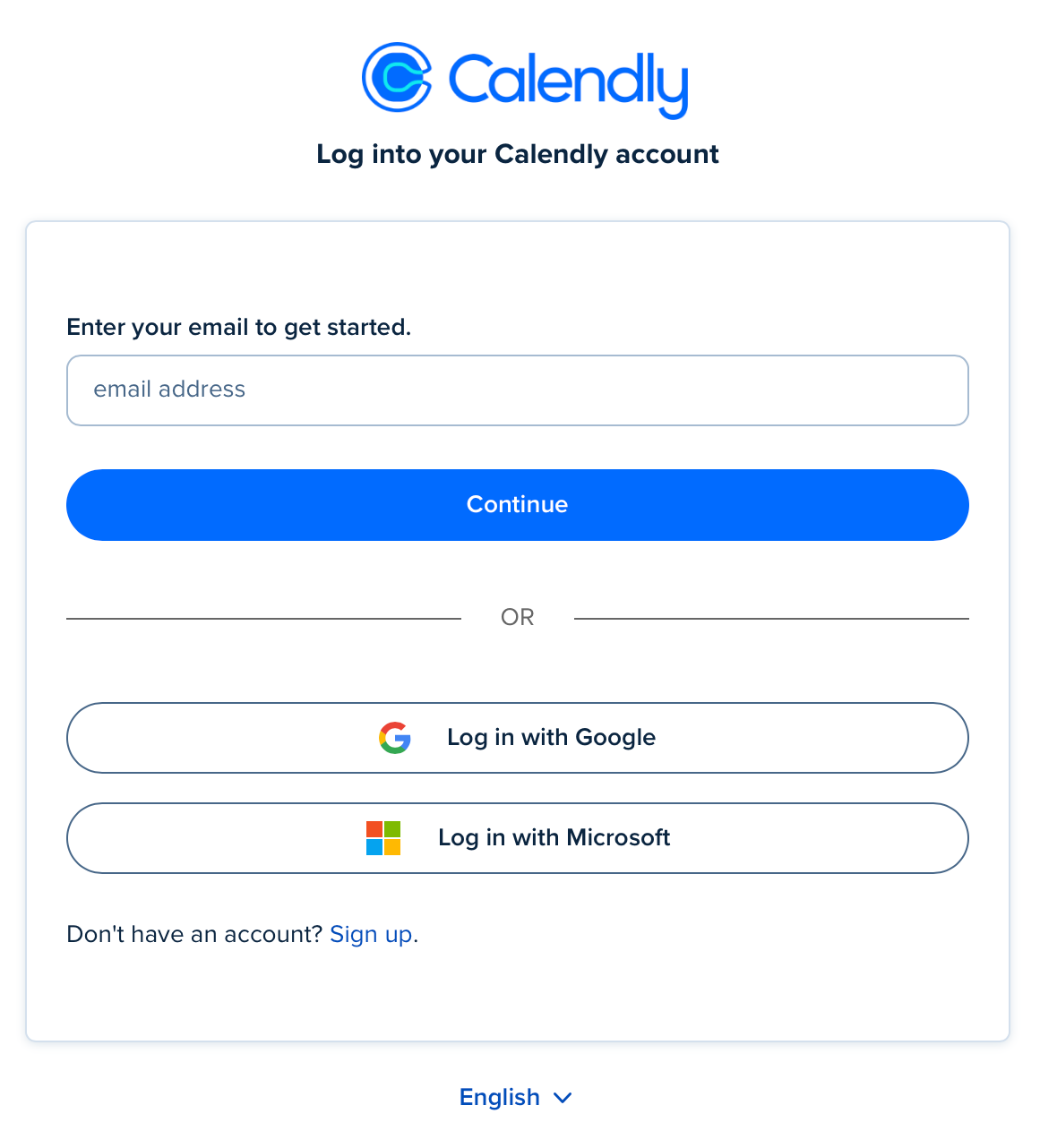 Sign in to Calendly.