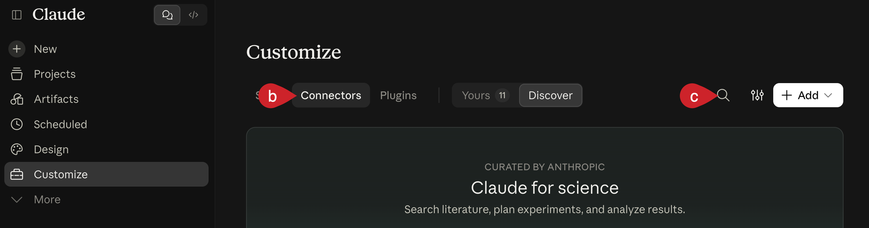 Tap on Connectors and then tap on the search icon.