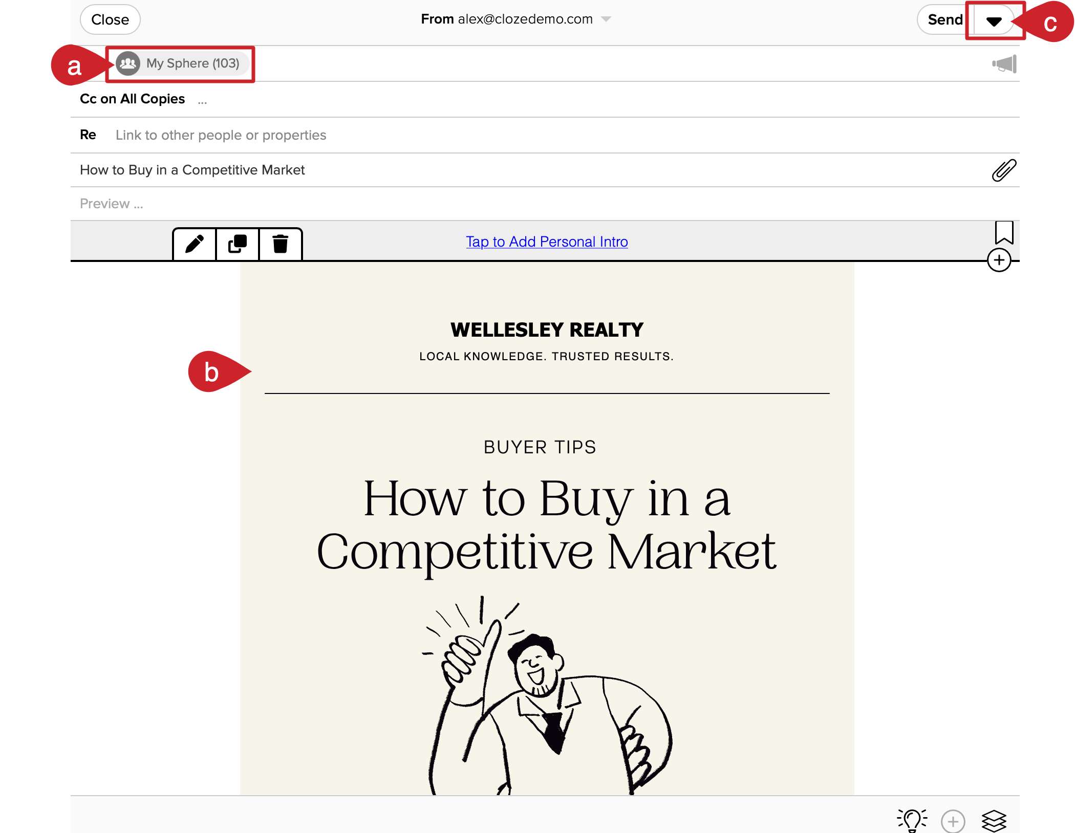 View your Canva HTML email in Cloze.