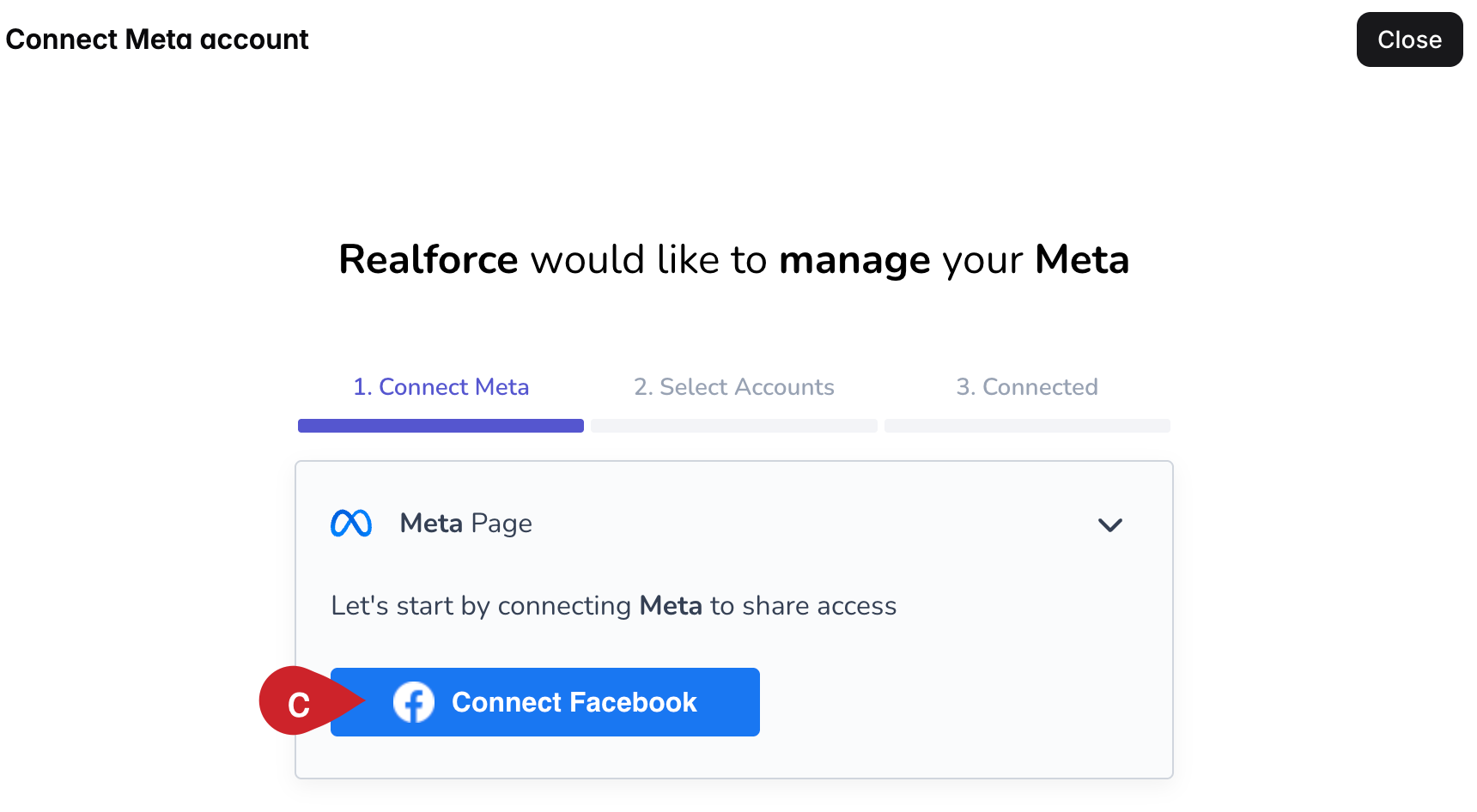 Cloze Ads: Connect Facebook.
