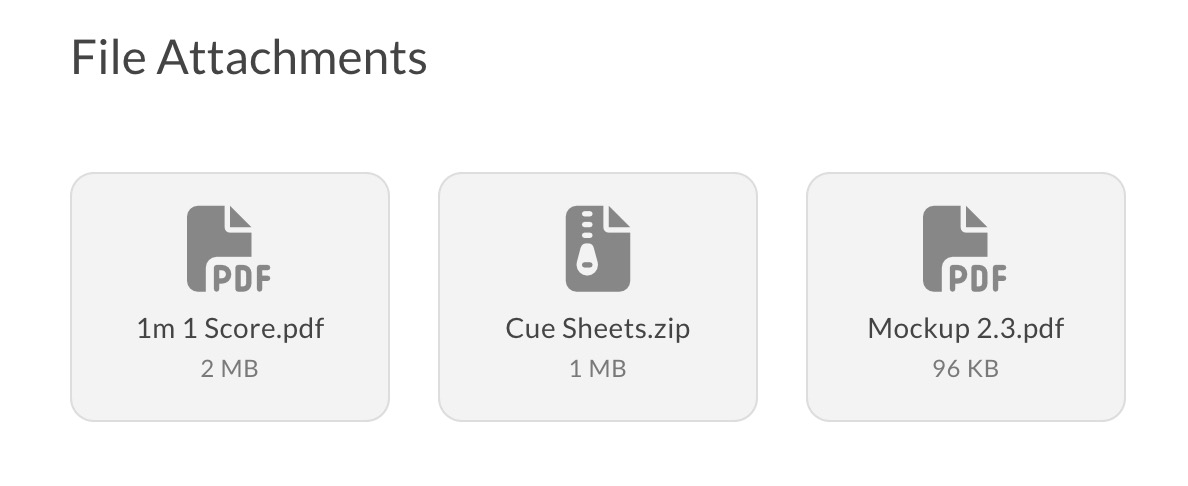File Attachments block on a published reel