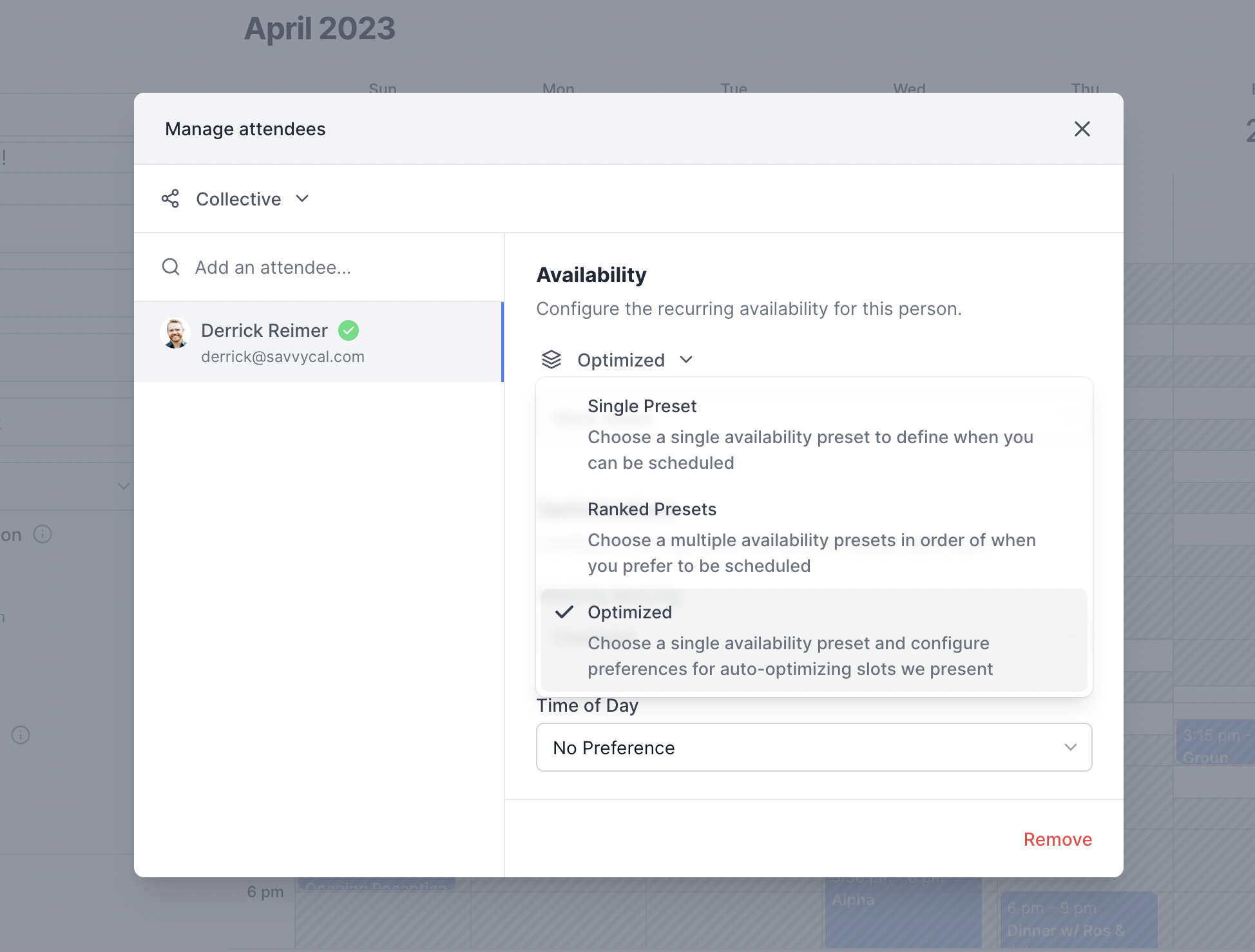 Optimized availability SavvyCal Help