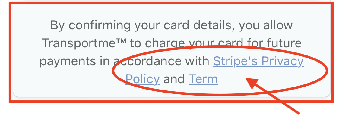 terms and policies screenshot