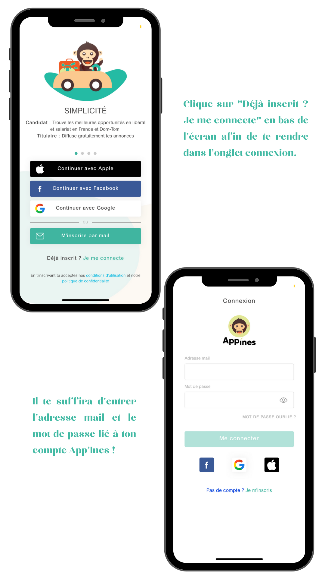 Comment me connecter à l'application ? - App'Ines FAQ