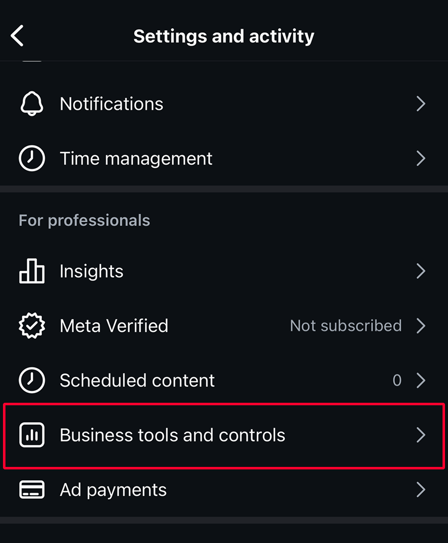 Go to Business tools and control (Instagram app) to remove a whitelisted influencer