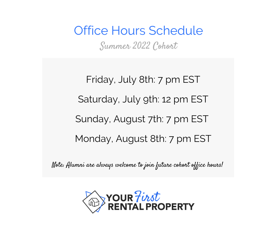 When are Office Hours? Your First Rental Property