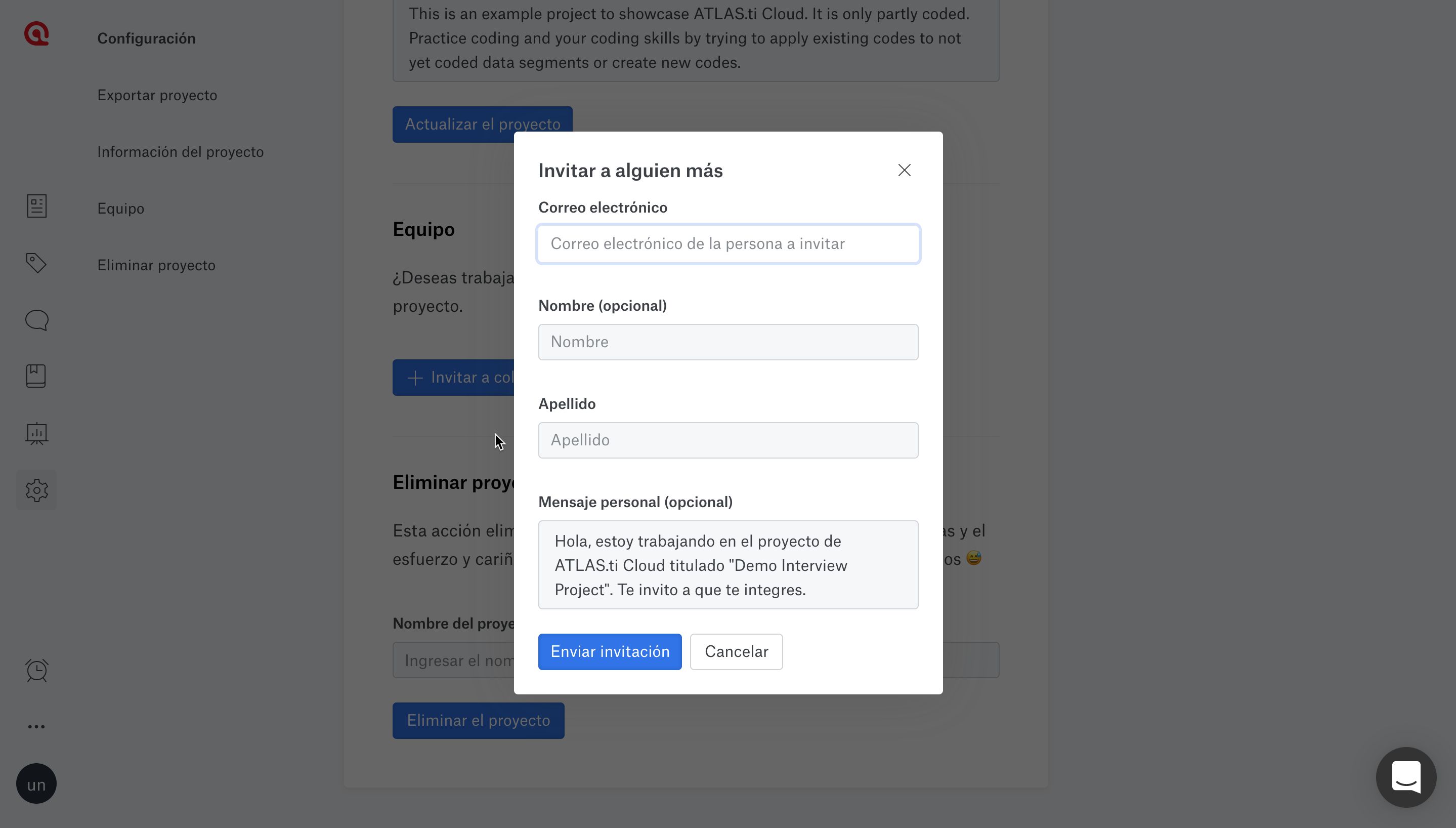 Trabajando en equipo - ATLAS.ti Help in Spanish