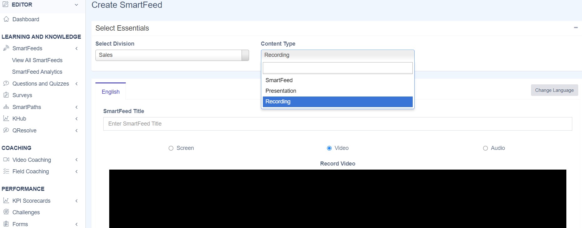 How To Add A Recording To A SmartFeed SmartWinnr Help Desk