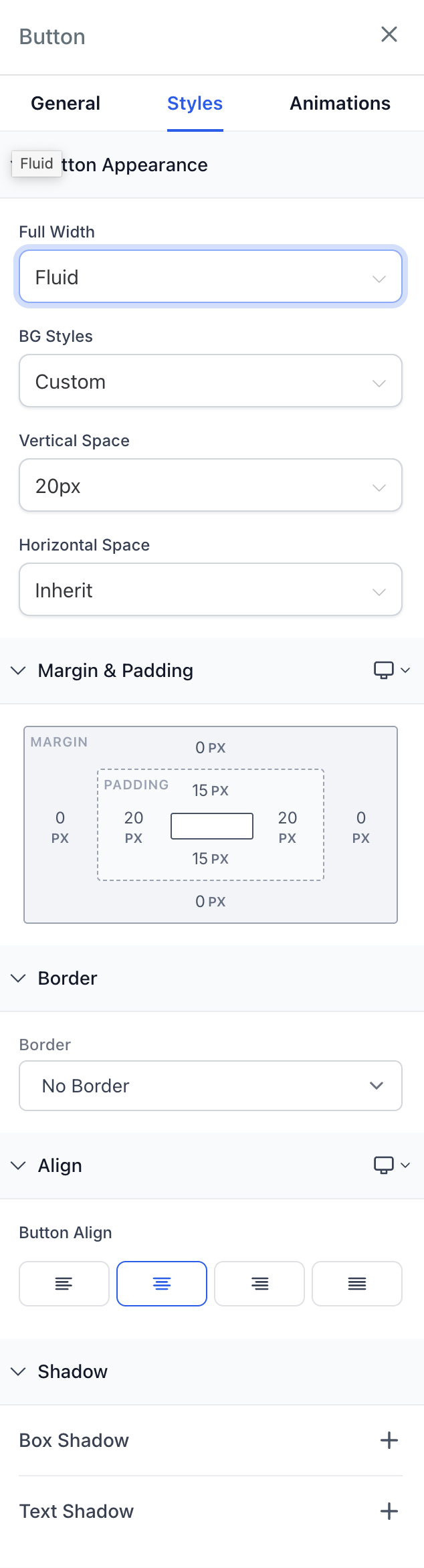 Button Styles Tab Screenshot 1