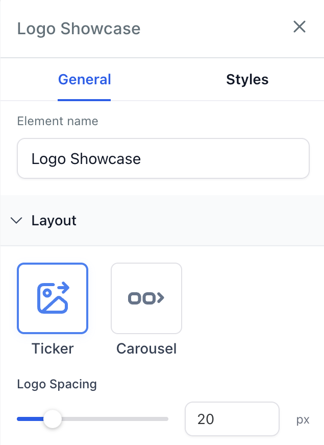 Logo Showcase Layout Options