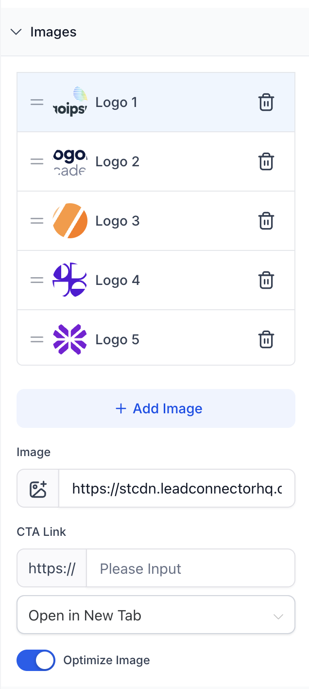 Logo Showcase Image Options