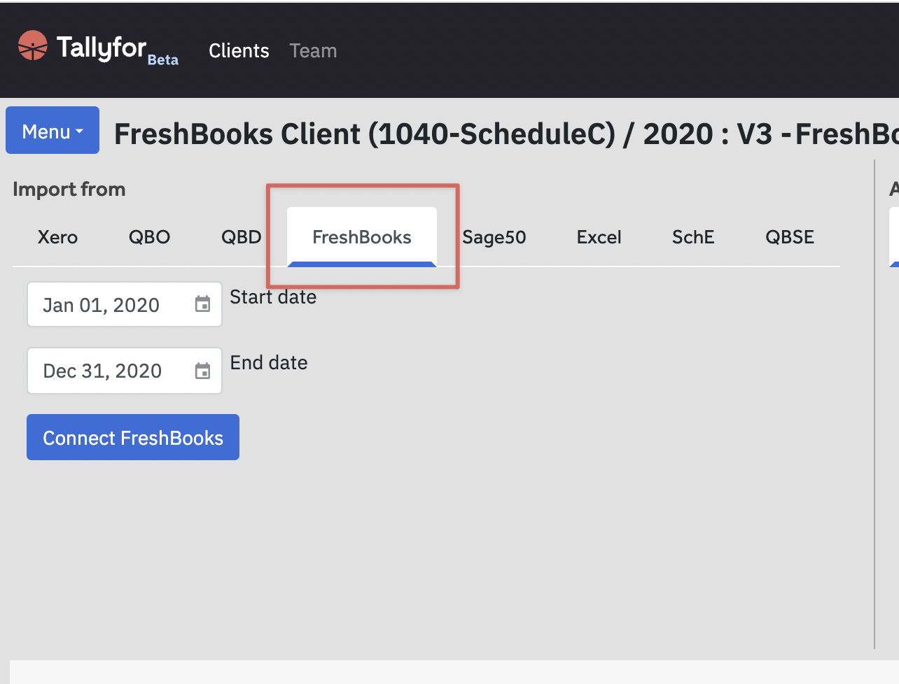 How To Connect FreshBooks Tallyfor Knowledge Base