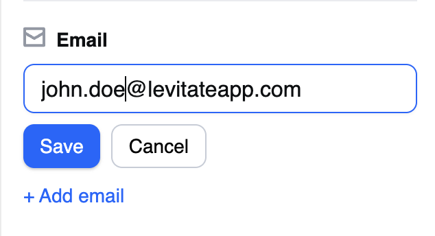 Editable email address field in the Outlook Plugin v2 contact panel